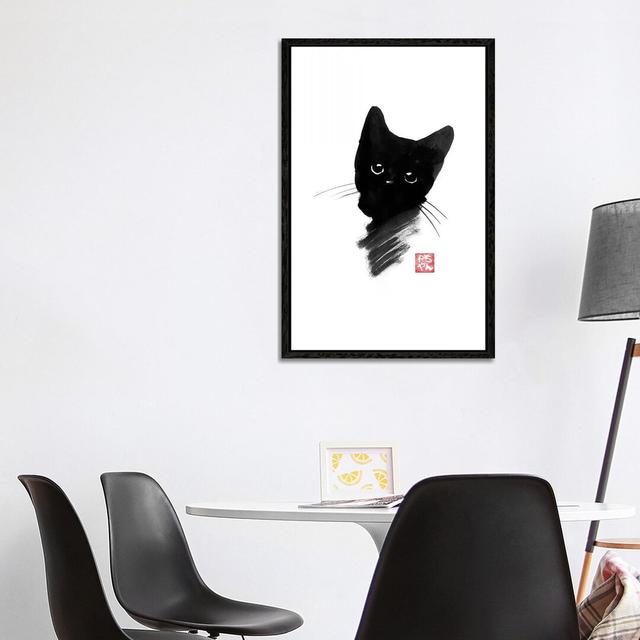 Small Cat II by Péchane - Print on Canvas Latitude Run Format: Black Framed, Size: 101.6cm H x 66.04cm W x 3.81cm D on Productcaster.