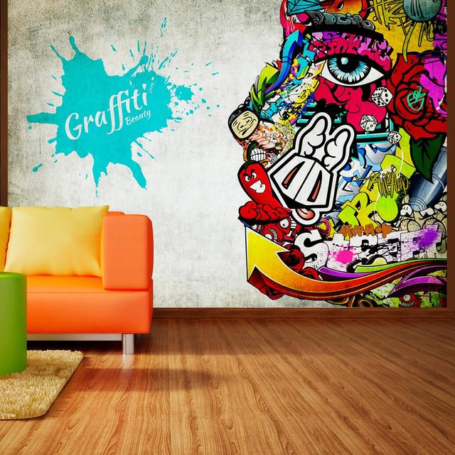 Fototapete Graffiti Beauty 280 cm x 400 cm East Urban Home on Productcaster.