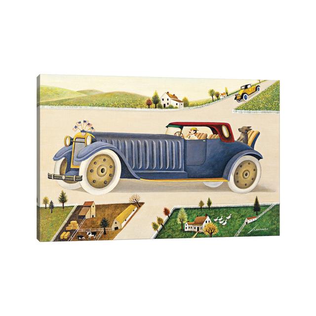 Man Driving Car by Lowell Herrero - Wrapped Canvas Painting Brambly Cottage Size: 30.48cm H x 45.72cm W x 1.91cm D on Productcaster.