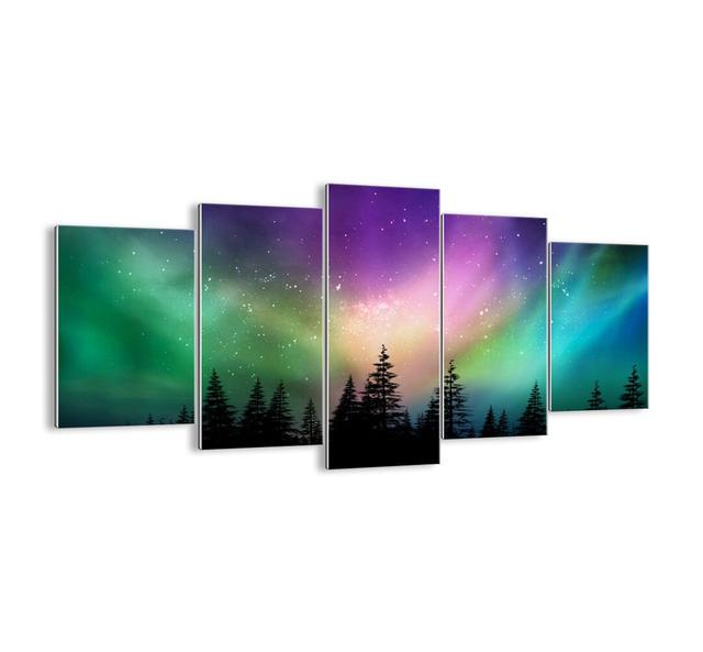 White Magic - 5 Piece Unframed Photograph Print Set on Glass Union Rustic Size: 85cm H x 160cm W x 1.8cm D on Productcaster.