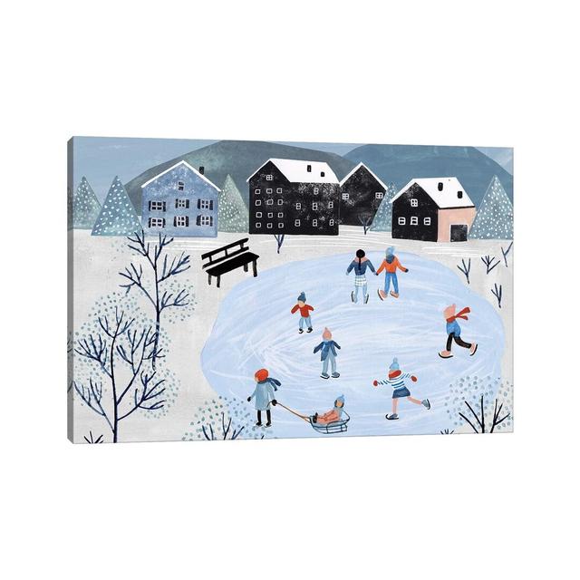 Snowy Village Collection A by Melissa Wang - Wrapped Canvas Painting ClassicLiving Size: 30.48cm H x 45.72cm W x 1.91cm D on Productcaster.