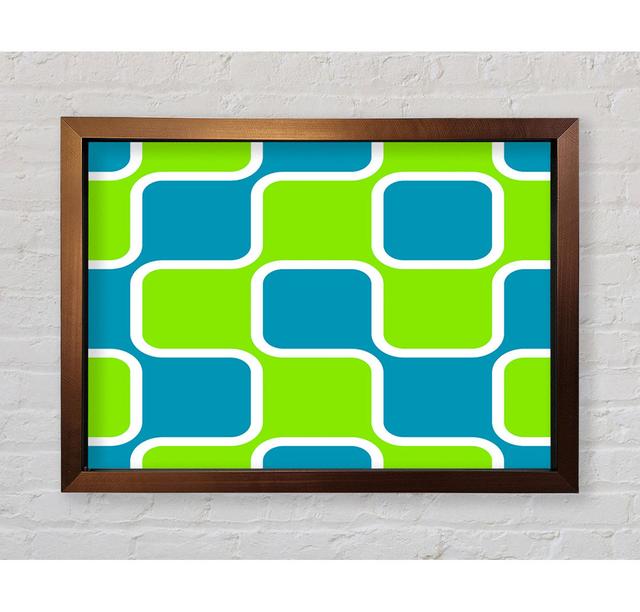 Puzzle Of Squares Framed Print Ivy Bronx Format: Bronze Framed Paper, Size: 100cm H x 141.1cm W x 3.4cm D on Productcaster.