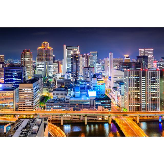 Osaka, Japan Cityscape by Seanpavone - Wrapped Canvas Photograph 17 Stories Size: 61cm H x 91cm W on Productcaster.