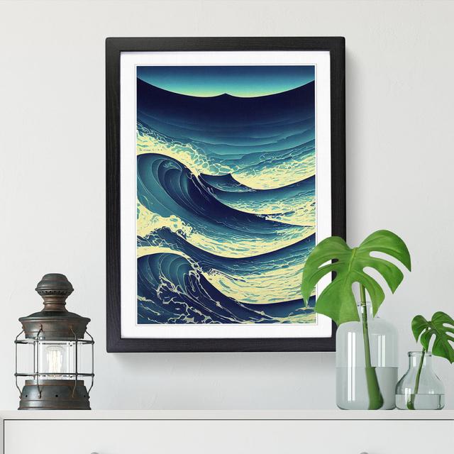 Seascape Ocean Design Vol.2 - Single Picture Frame Graphic Art House of Hampton Frame Option: Oak, Size: 46cm H x 34cm W x 2cm D on Productcaster.