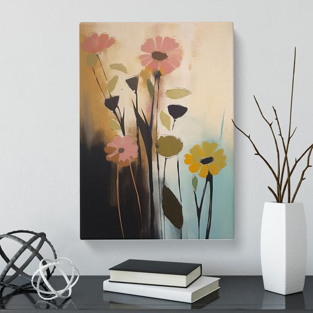 CAN-V0523-1532X Modern Flowers Mid Century Vol.7 - Wrapped Canvas Print Marlow Home Co. Size: 60cm H x 40cm W x 3cm D on Productcaster.