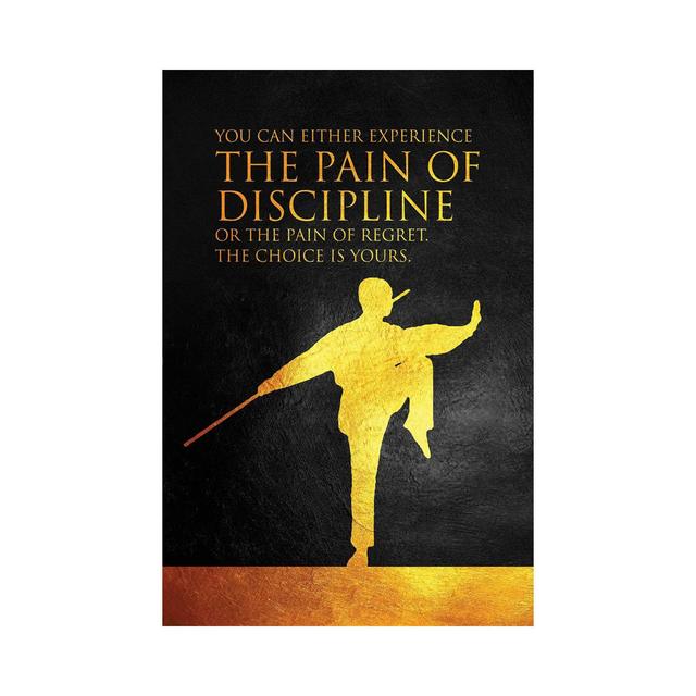 The Pain of Discipline by Adrian Baldovino - Wrapped Canvas Painting Happy Larry Size: 45.72cm H x 30.48cm W x 1.91cm D on Productcaster.