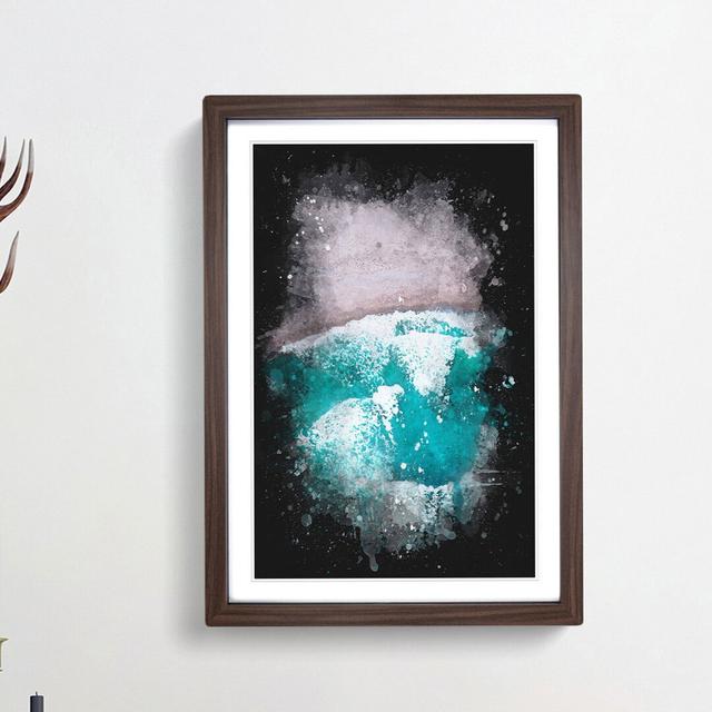 Waves on the Beach - Picture Frame Painting Print East Urban Home Frame Option: Walnut Framed, Size: 45cm H x 33cm W x 2cm D on Productcaster.