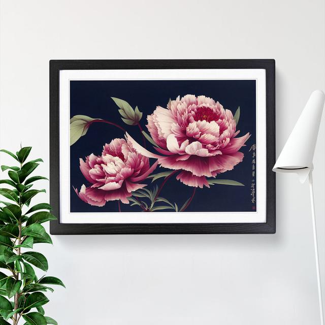 Ultimate Peonies - Picture Frame Graphic Art Marlow Home Co. Frame Colour: Black Framed, Size: 25cm H x 34cm W x 2cm D on Productcaster.