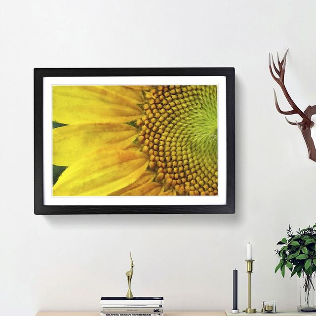 Petals of the Yellow Sunflower - Picture Frame Painting Print on MDF East Urban Home Size: 45cm H x 63cm W x 2cm D, Frame Option: Black Framed on Productcaster.