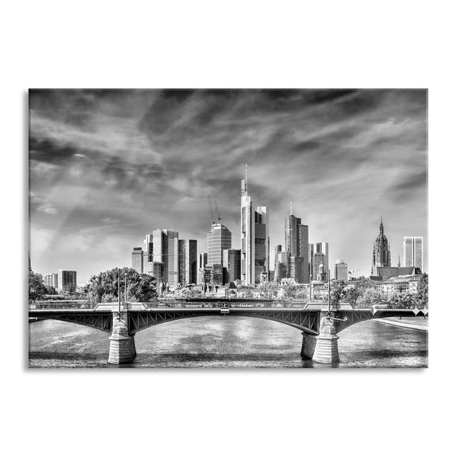 Frankfurt Skyline - No Frame Print on Glass Brayden Studio Size: 60cm H x 80cm W x 0.4cm D on Productcaster.