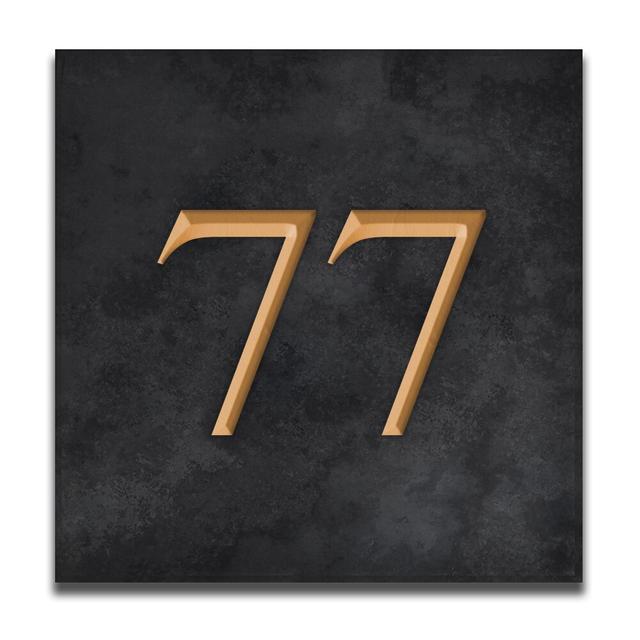 Velia 17.78cm H Slate House Number Williston Forge Number: 77, Colour: Gold on Productcaster.