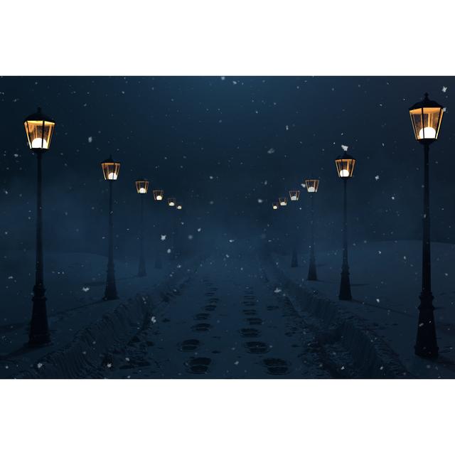 Rockleigh Lantern Row At Night by BrilliantEye - Print Ebern Designs Size: 20cm H x 30cm W x 3.8cm D on Productcaster.