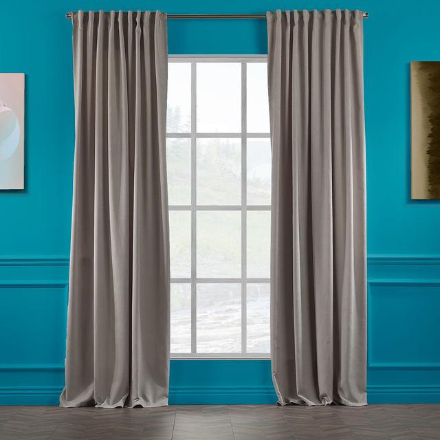 100% Blackout Thermal Extra Long & Extra Wide Decorative Curtain Single Panel Lilijan Home & Curtain Panel Size: 140cm W x 425cm D, Colour: Light Grey on Productcaster.