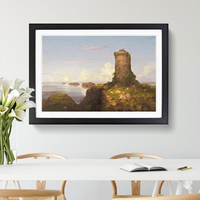 Italian Coast with Ruined Tower by Thomas Cole - Picture Frame Painting East Urban Home Frame Option: Black, Size: 36cm H x 48cm W x 2cm D on Productcaster.