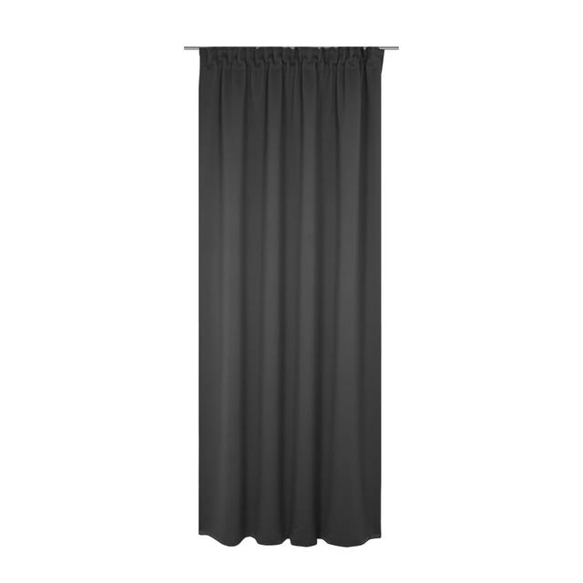 Polyester Blackout Pinch Pleat Curtain Panel Wirth Curtain Colour: Black, Panel Size: 142cm wide x 335cm high on Productcaster.