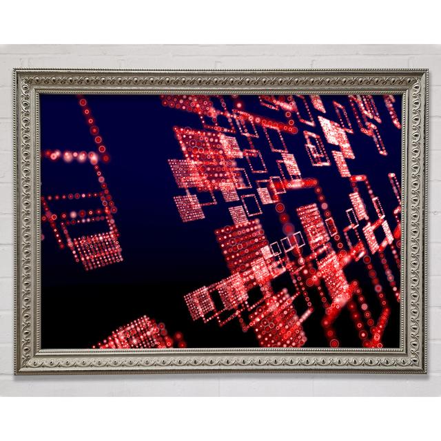 Red City Lights Framed Print Bright Star Size: 21cm H x 29.7cm W x 3cm D on Productcaster.