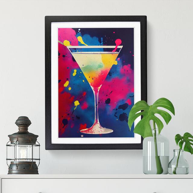 Cocktail Splatter Vol.2 - Single Picture Frame Graphic Art Marlow Home Co. Size: 34cm H x 25cm W, Format: Walnut Framed on Productcaster.