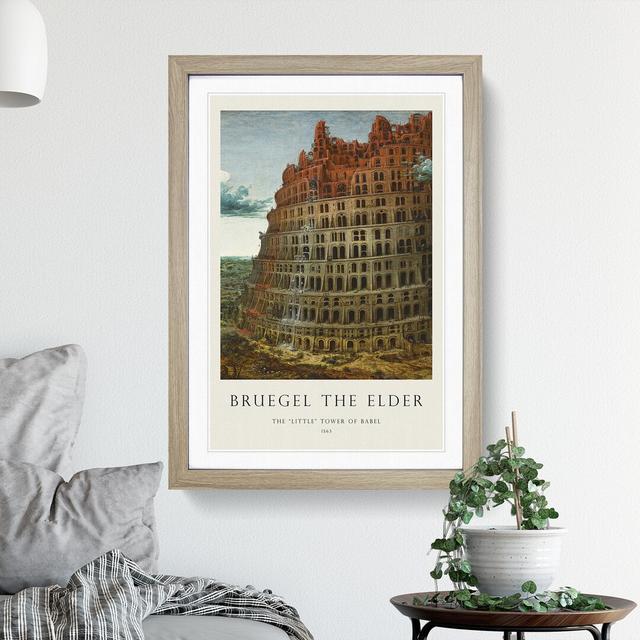 The Tower of Babel by Pieter Bruegel the Elder - Picture Frame Painting East Urban Home Frame Option: Oak Framed, Size: 65cm H x 48cm W x 2cm D on Productcaster.