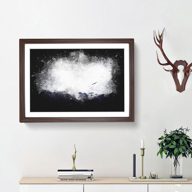 Eagle Flying Over Colca Canyon Paint Splash - Picture Frame Graphic Art East Urban Home Frame Option: Walnut Framed, Size: 45cm H x 63cm W x 2cm D on Productcaster.