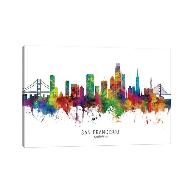 San Francisco California Skyline Happy Larry Size: 20.32cm H x 30.48cm W x 1.91cm D on Productcaster.