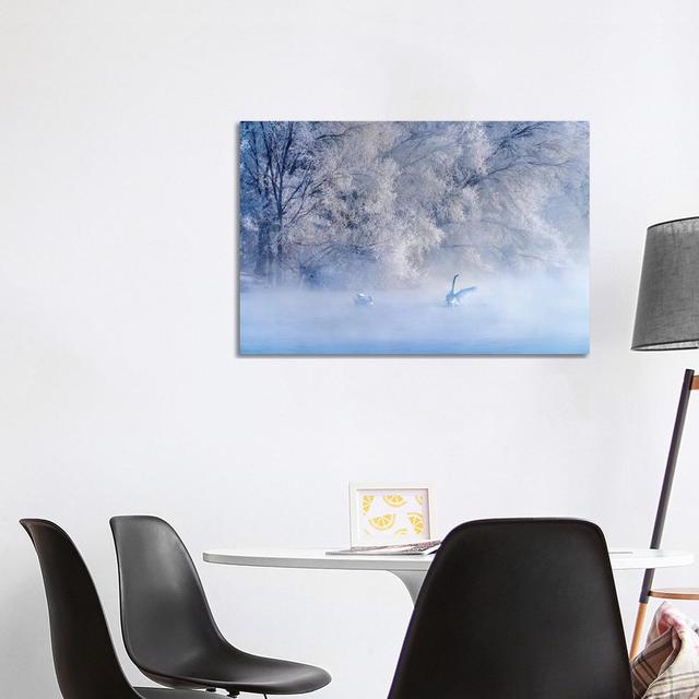 Swan Lake by Hua Zhu - Wrapped Canvas Print Latitude Run Size: 66.04cm H x 101.6cm W x 1.9cm D on Productcaster.