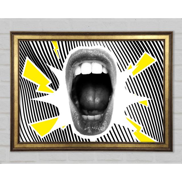 Shouting Lips - Print ClassicLiving Size: 59.1cm H x 84.1cm W x 1.5cm D on Productcaster.