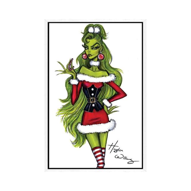 Grinch Glam by Hayden Williams - Painting on Canvas 17 Stories Size: 101.6cm H x 66.04cm W x 3.81cm D, Format: White Framed on Productcaster.