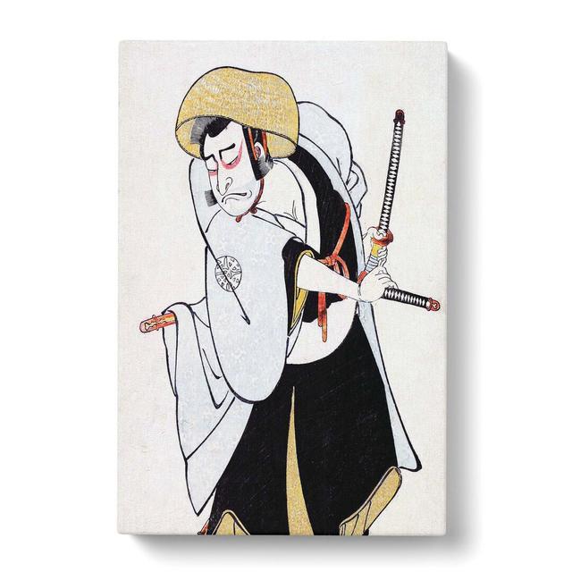 Samurai In A Black Kimono by Katsukawa Shunko - Wrapped Canvas Painting East Urban Home Size: 50cm H x 35cm W x 3cm D on Productcaster.