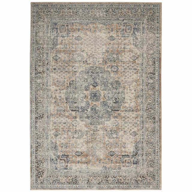 Lamont Power Loom Beige/Grey Rug Blue Elephant Rug Size: Rectangle 269 x 361cm on Productcaster.