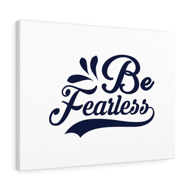 Be Fearless Swish - Wrapped Canvas Typography Blue Elephant Size: 61cm H x 76cm W on Productcaster.