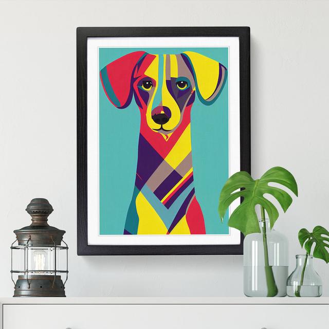 Dachshund Pop Art Vol - Single Picture Frame Graphic Art ClassicLiving Frame Option: Walnut, Size: 34cm H x 25cm W x 2cm D on Productcaster.