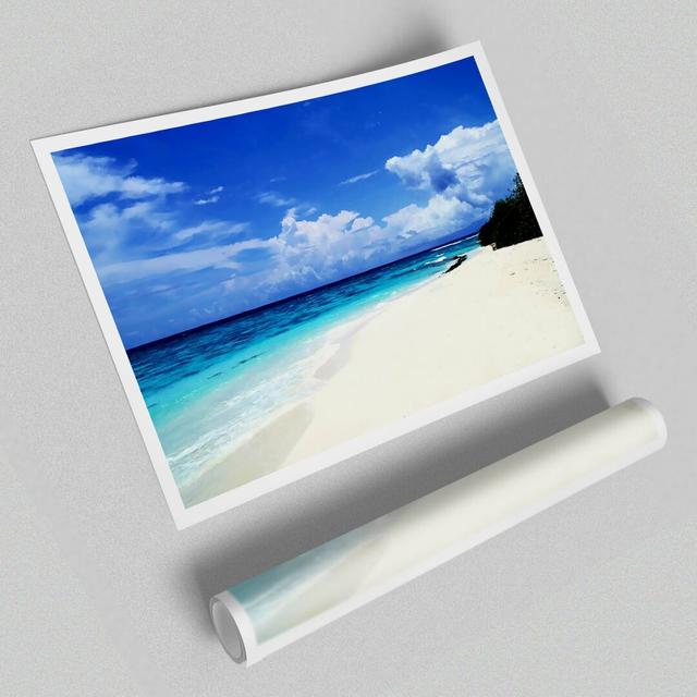 White Sands on The Paradise Island Beach - Graphic Art Print on Paper East Urban Home Size: 101.6cm H x 142.21cm W on Productcaster.