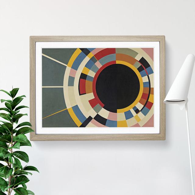 Electrifying Modern Abstract - Picture Frame Graphic Art Metro Lane Size: 34cm H x 46cm W x 2cm D, Frame Colour: Oak on Productcaster.