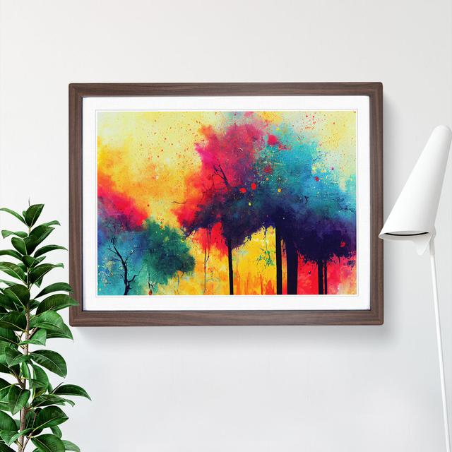 Summer Forest Colours Vol.2 - Picture Frame Painting Marlow Home Co. Size: 46cm H x 64cm W x 2cm D, Frame Colour: Walnut on Productcaster.