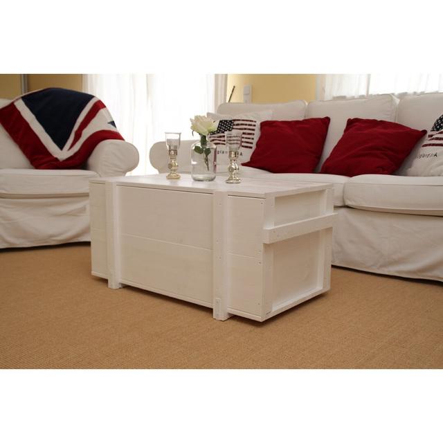 Jase Coffee Table Union Rustic Size: 45cm H x 85cm W x 46cm D, Colour: White on Productcaster.