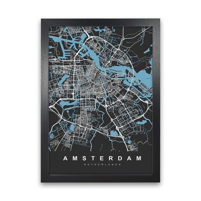 Amsterdam II - Graphic Art Print on Paper Borough Wharf Size: 88cm H x 64cm W x 3cm D, Format: Black Paper on Productcaster.