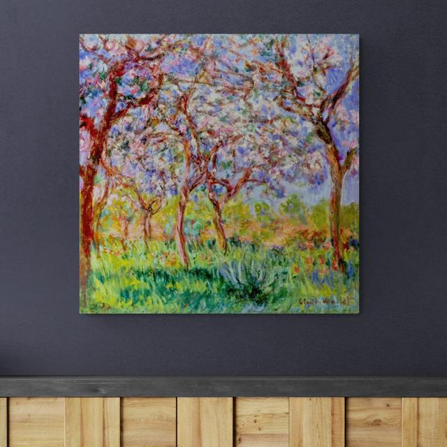 Spring in Giverny By Claude Monet - Wrapped Canvas Painting Rosalind Wheeler Size: 97mH x 97cm W x 4cm D on Productcaster.