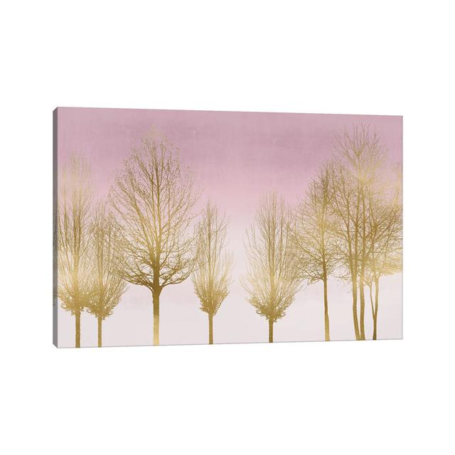 Gold Forest on Pink by Kate Bennett - Wrapped Canvas Painting Alpen Home Size: 20.32cm H x 30.48cm W x 1.91cm D on Productcaster.