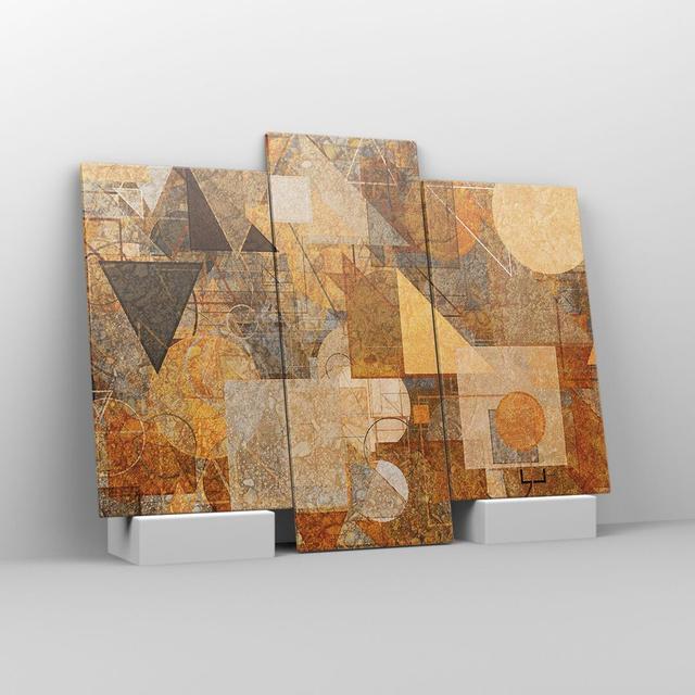 Abstraction Figures Geometric in , 100cm H x 130cm W x 1.8cm D EUArttor Size: 80cm H x 95cm W on Productcaster.