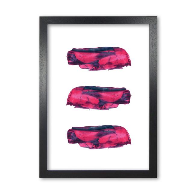 Pink And Purple Abstract Paint Strokes - Print East Urban Home Format: Black Grain Frame, Size: 30 cm H x 21 cm W x 5 cm D on Productcaster.