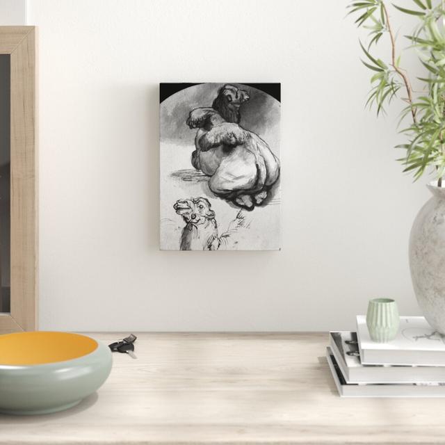 Camels - Art Print on Canvas East Urban Home Size: Small on Productcaster.