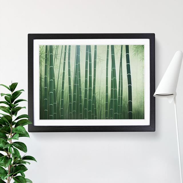 Dignified Bamboo Forest - Picture Frame Graphic Art Bay Isle Home Size: 25cm H x 34cm W x 2cm D, Frame Colour: Black on Productcaster.