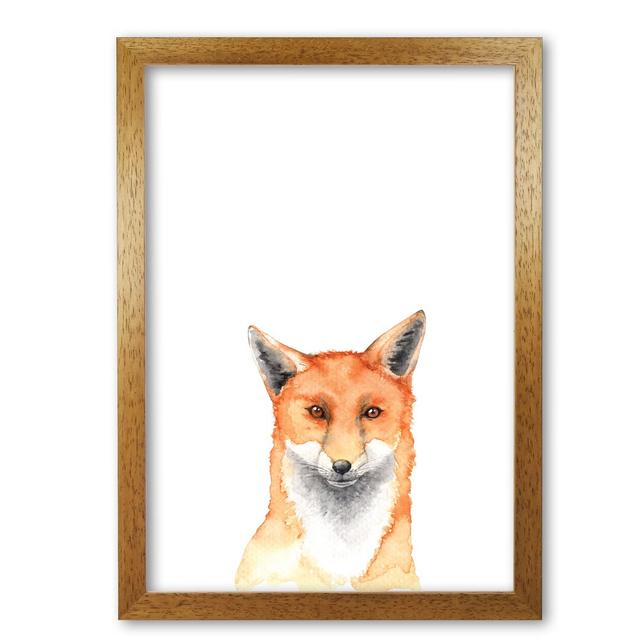 Forest Friends, Fox - Painting East Urban Home Format: Honey Oak Frame, Size: 60 cm H x 42 cm W x 5 cm D on Productcaster.