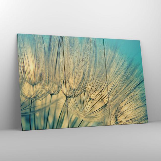 Dandelion Macro Dandelion - 3 Piece Wrapped Canvas Photograph Ebern Designs Size: 110cm H x 165cm W x 1.8cm D on Productcaster.