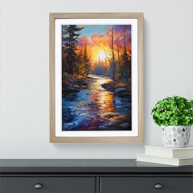 River Impressionism - Print Alpen Home Format: Oak Framed, Size: 46cm H x 34cm W x 2cm D on Productcaster.