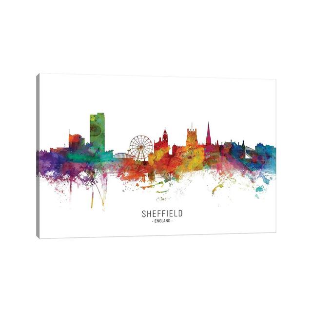 Sheffield England Skyline by Michael Tompsett - Wrapped Canvas Graphic Art Latitude Run Size: 30.48cm H x 45.72cm W x 1.91cm D on Productcaster.