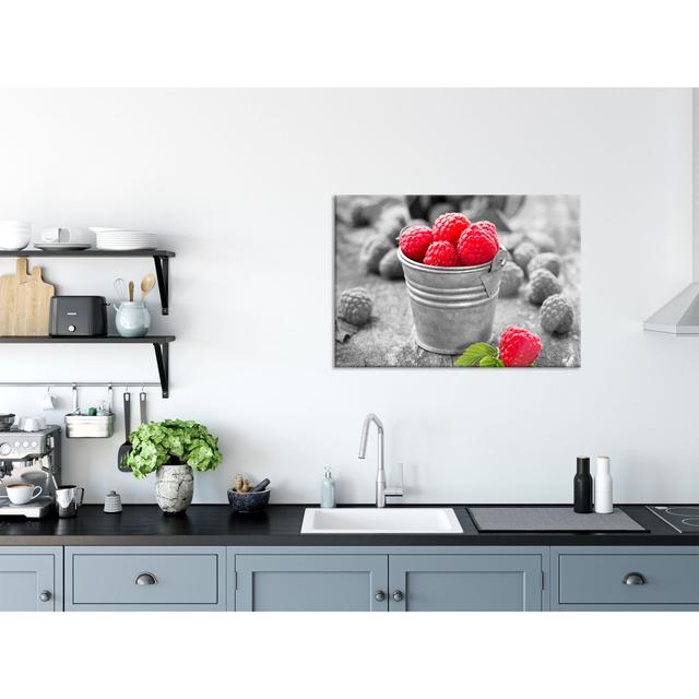 Glass picture | Mural on real glass Fruit Bucket Brayden Studio Size: 70cm H x 100cm W on Productcaster.