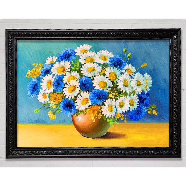 The Vase Of Daisies - Print August Grove Size: 21cm H x 29.7cm W x 3cm D, Format: Black Framed Paper on Productcaster.