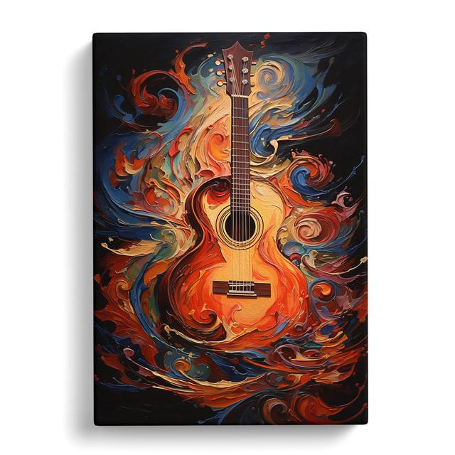 Acoustic Guitar Contemporary Art No.2 - Art Prints Marlow Home Co. Size: 76cm H x 50cm W x 3cm D on Productcaster.