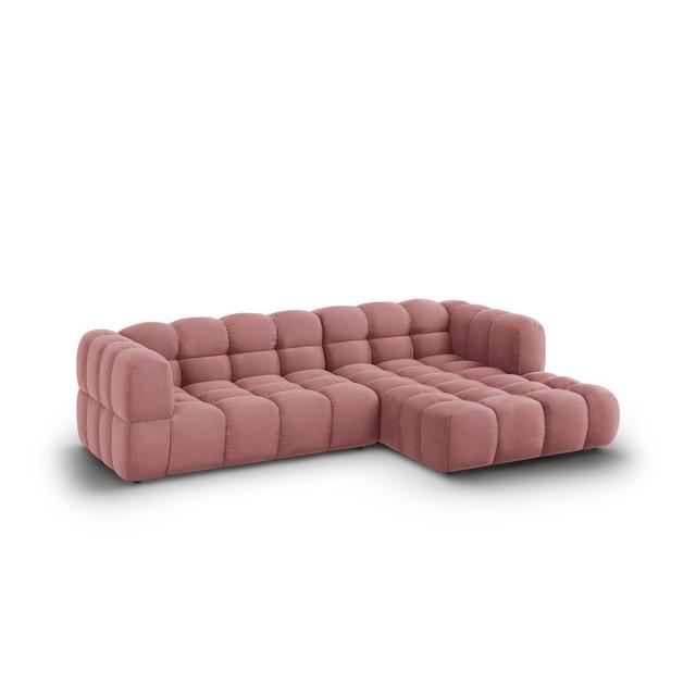 Ecksofa Bayleigh Brayden Studio Polsterfarbe: Rosa, Ausrichtung: Rechts on Productcaster.